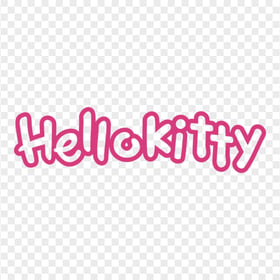 Hello Kitty Pink Font Brand Text Transparent Background