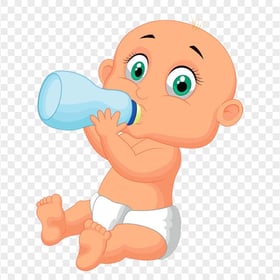HD Cartoon Baby Boy Milk Bottle PNG