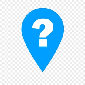 Blue Location Question Mark Icon PNG