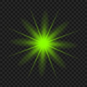 Green Lime Sparkling Light Star HD PNG