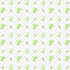 PNG Watercolor Cactus Pattern Background