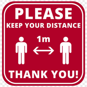 Covid19 Please Keep Your Distance 1M Free Sign