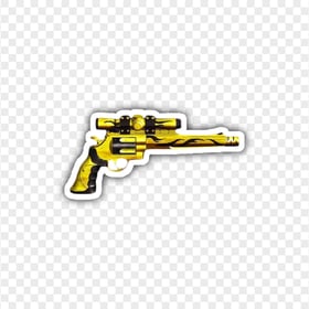 HD Golden M500 Free Fire Skin Stickers Transparent PNG