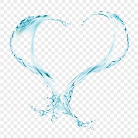Love Water Heart Shape Splash FREE PNG