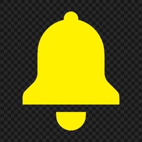 Yellow Notification Bell Icon PNG