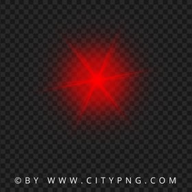 HD Red Star Lens Flare Effect Transparent PNG