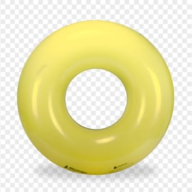 Yellow Inflatable Pool Floats Buoy Ring PNG