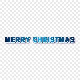 Merry Christmas Blue Text Transparent Background