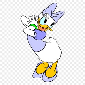 Clipart Daisy Duck Cute Pose PNG Image