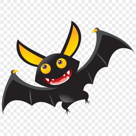 HD Cartoon Cute Smiling Halloween Bat PNG