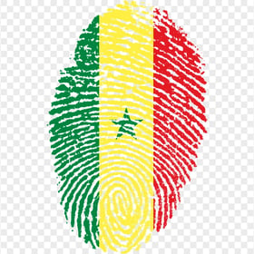 Senegal Flag Fingerprint PNG Image