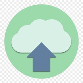 Upload Cloud Flat Circle Icon PNG