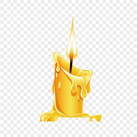 HD Burning Lighted Candle Illustration PNG