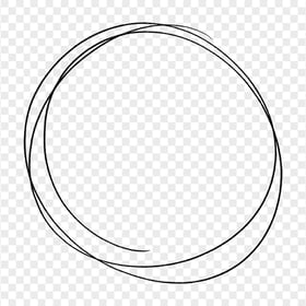 Doodle Sketch Lines Black Circle HD PNG