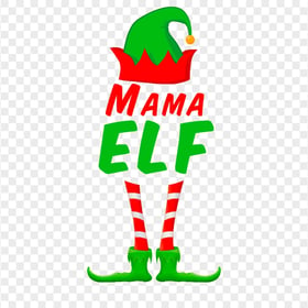 Mama Elf Xmas Illustration FREE PNG