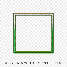 Green Gradient Outline Square Frame PNG
