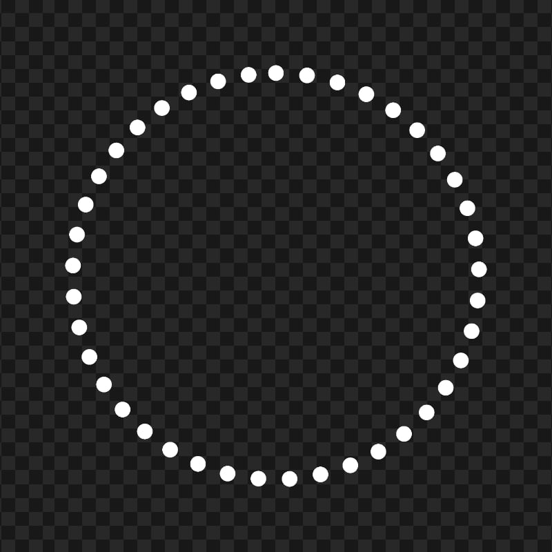 Circle White Dotted Border Download PNG