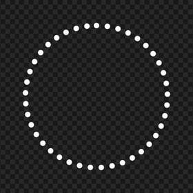 Circle White Dotted Border Download PNG