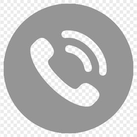 HD Grey Round Circle Phone Icon Transparent PNG