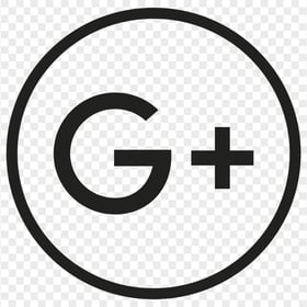 Circle Outline Black Google Plus Icon