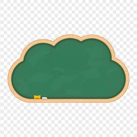 Blackboard Green Chalkboard Cloud Shape