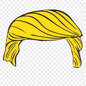 Donald Trump Cartoon Vector Yellow Hair