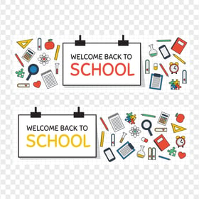 HD Welcome Back To School Banners PNG