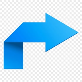 HD Blue Turn Right Arrow Sign Icon Symbol PNG