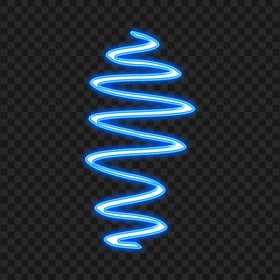 HD Blue Neon Glowing Zigzag Line Transparent PNG