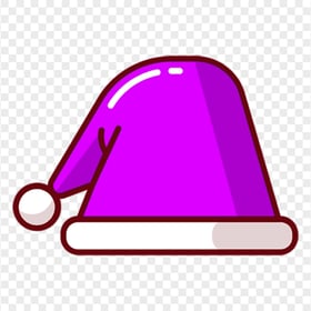 Vector Purple Christmas Santa Hat Icon PNG