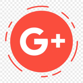 Google Plus Icon Dotted Circle Border Style