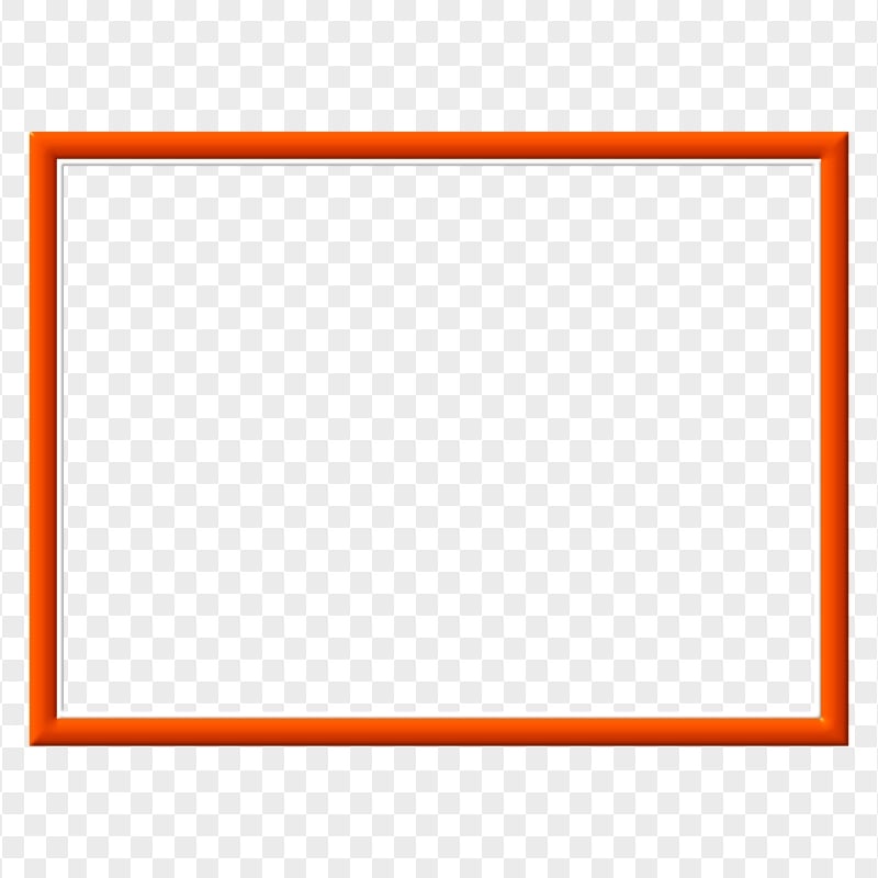 Transparent HD Orange Rectangle Wood Frame