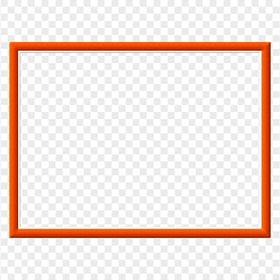Transparent HD Orange Rectangle Wood Frame