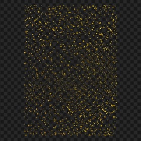 Falling Gold Glitter Effect Transparent PNG