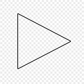 HD Youtube YT Black Outline Triangle Symbol Play Icon PNG