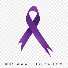 Cancer Ribbon Purple Logo Sign HD PNG