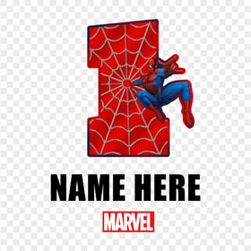 HD Spider Man Number 1 One FREE PNG