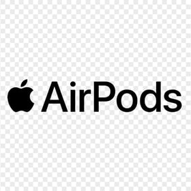 Airpods With Apple Symbol Black Logo