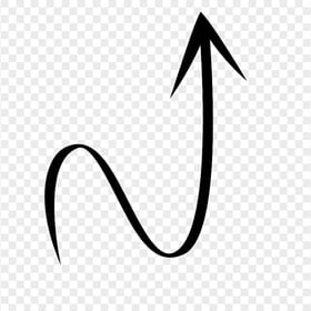 HD Black Hand Drawn Line Art Arrow PNG