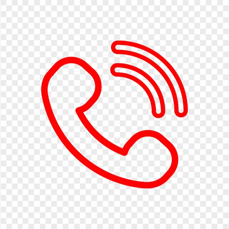 HD Red Outline Phone Icon PNG Citypng
