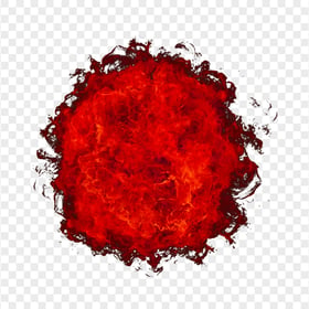 HD Red Ball Of Fire Explosion PNG