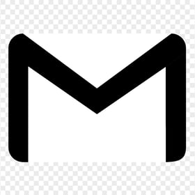 Black & White HD Gmail Envelope Symbol Logo Icon