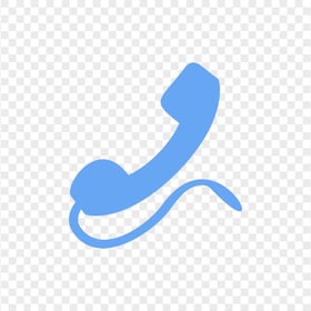 HD Light Blue Traditional Phone Logo Transparent PNG