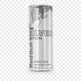 HD Cold Red Bull Silver Edition Can PNG