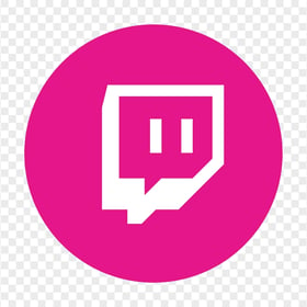 HD Pink Twitch TV Round Icon Transparent PNG
