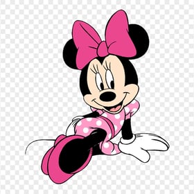 Disney Minnie Mouse Sitting Down Image PNG