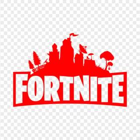 HD Red Fortnite Logo Silhouette PNG