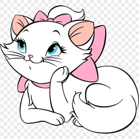 Cartoon Mari White Cute Cat HD Transparent Background