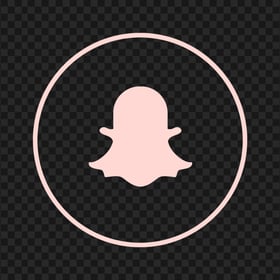 HD Snapchat Pink Outline Circle Round Logo Icon PNG Image