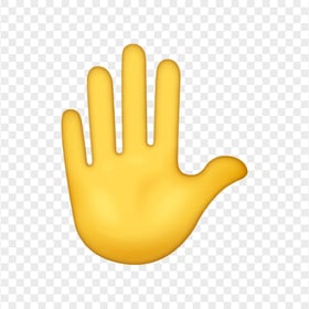 HD Stop Hand Sign Emoji PNG